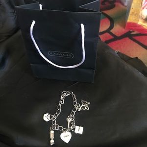 Silver and Creme Coach Bracelet